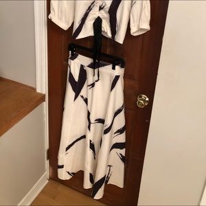 Abstract Skirt and top set